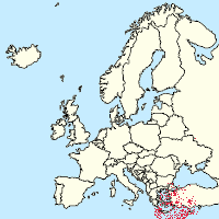 Karta mjesta Europska unija s oznakama za svakog pristalicu