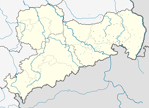 Mapa de Bautzen com marcações de cada apoiante