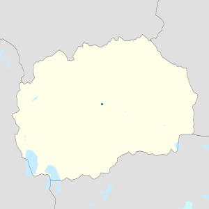 Carte de Macédoine du Nord avec des marqueurs pour chaque supporter
