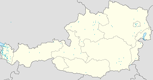 Mapa mesta Vorarlbersko so značkami pre jednotlivých podporovateľov