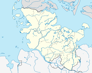 Kart over Schleswig-Holstein med markører for hver supporter