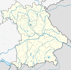 Biresyel destekçiler için işaretli Mittelfranken haritası