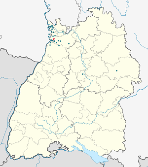 Karta mjesta Hockenheim s oznakama za svakog pristalicu