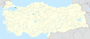 Mapa města Turecko se značkami pro každého podporovatele 