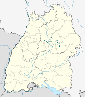 Map of Schorndorf with markings for the individual supporters
