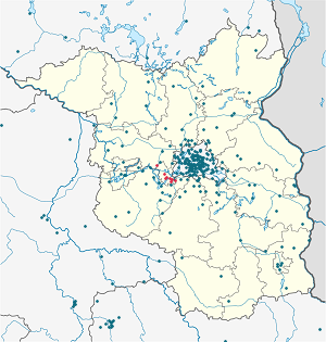 Potsdamas žemėlapis su individualių rėmėjų žymėjimais