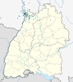Карта на Friedrichsfeld с маркери за всеки поддръжник