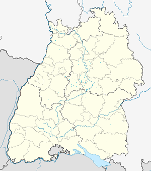 Mapa města Waldenbuch se značkami pro každého podporovatele 