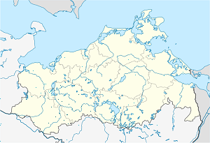 Kart over Ludwigslust-Parchim med markører for hver supporter