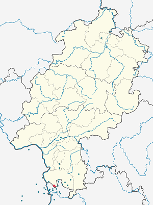 Karte von Viernheim mit Markierungen für die einzelnen Unterstützenden