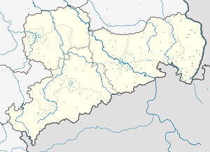 Mapa mesta Görlitz - Zhorjelc so značkami pre jednotlivých podporovateľov