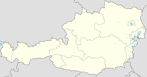 Mapa města Okres Oberpullendorf se značkami pro každého podporovatele 