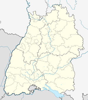Mapa mesta Tuttlingen so značkami pre jednotlivých podporovateľov