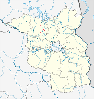 Karte von Neuruppin mit Markierungen für die einzelnen Unterstützenden