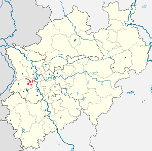 Harta lui Krefeld cu marcatori pentru fiecare suporter