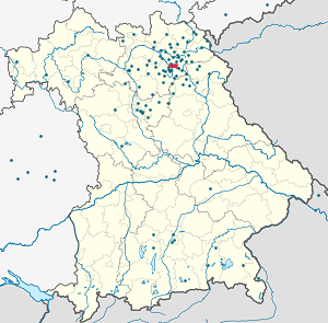Karte von Bayreuth mit Markierungen für die einzelnen Unterstützenden