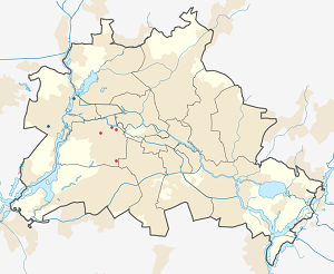 Kart over Charlottenburg-Wilmersdorf med markører for hver supporter
