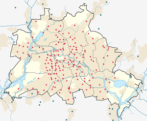 Kart over Berlin med markører for hver supporter