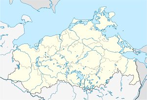 Karte von Amt Penzliner Land mit Markierungen für die einzelnen Unterstützenden