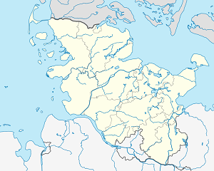 Kaart Põhja-Friisimaa kreis iga toetaja sildiga