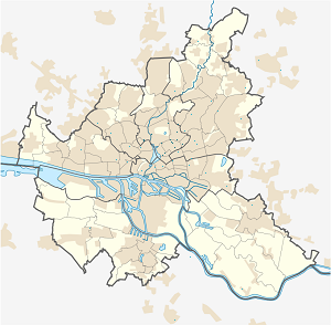 Mapa mesta Hamburg-Nord so značkami pre jednotlivých podporovateľov