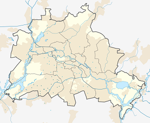 Mapa mesta Steglitz-Zehlendorf so značkami pre jednotlivých podporovateľov