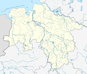 Χάρτης του Κάτω Σαξωνία με ετικέτες για κάθε υποστηρικτή 