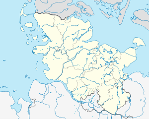 Sankt Peter-Ording žemėlapis su individualių rėmėjų žymėjimais