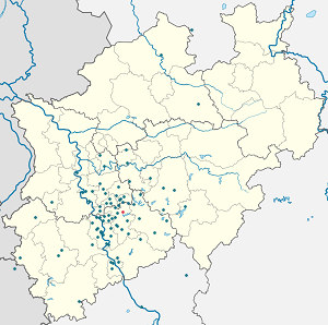 Wermelskirchen kartta tunnisteilla jokaiselle kannattajalle