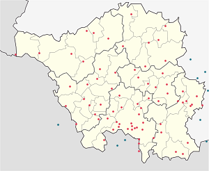 Karta mjesta Saarska s oznakama za svakog pristalicu