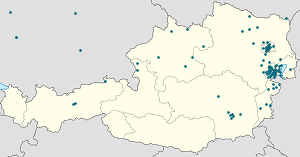 Map of Eisenstadt with markings for the individual supporters