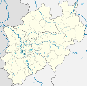Mapa mesta Düsseldorf so značkami pre jednotlivých podporovateľov