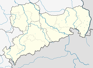 Mapa Powiat Görlitz ze znacznikami dla każdego kibica