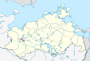 Karte von Schwerin mit Markierungen für die einzelnen Unterstützenden