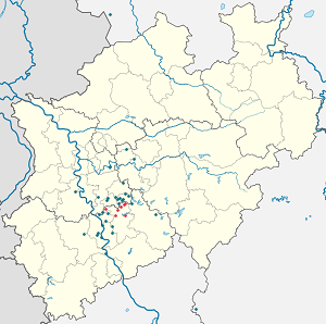 Karte von Wermelskirchen mit Markierungen für die einzelnen Unterstützenden