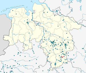 Mapa města Clausthal-Zellerfeld se značkami pro každého podporovatele 