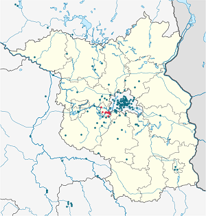 Potsdamas žemėlapis su individualių rėmėjų žymėjimais