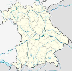 Mapa města Zemský okres Bad Kissingen se značkami pro každého podporovatele 