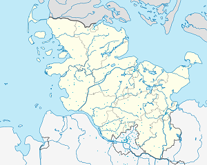 Biresyel destekçiler için işaretli Sankt Peter-Ording haritası