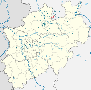 Karta mjesta Lienen s oznakama za svakog pristalicu
