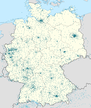Mapa mesta Nemecko so značkami pre jednotlivých podporovateľov
