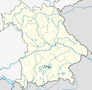 Karte von Landkreis München mit Markierungen für die einzelnen Unterstützenden