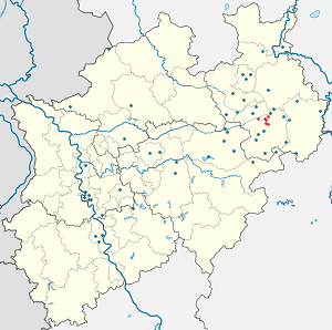 Mapa de Paderborn com marcações de cada apoiante
