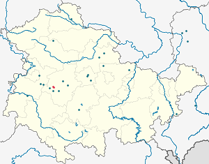 Karte von Waltershausen mit Markierungen für die einzelnen Unterstützenden