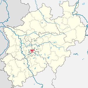 Karta mjesta Wuppertal s oznakama za svakog pristalicu