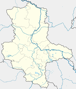 Biresyel destekçiler için işaretli Anhalt-Bitterfeld haritası