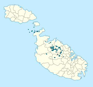 Map of Malta with markings for the individual supporters