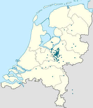 Kaart van Hilversum met markeringen voor elke ondertekenaar