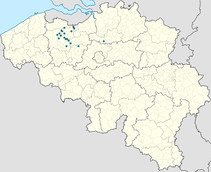 Map of Lievegem with markings for the individual supporters