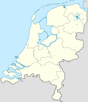 Map of Groningen with markings for the individual supporters
